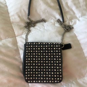 Silver/Diamond Studded Sling Bag